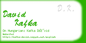 david kafka business card